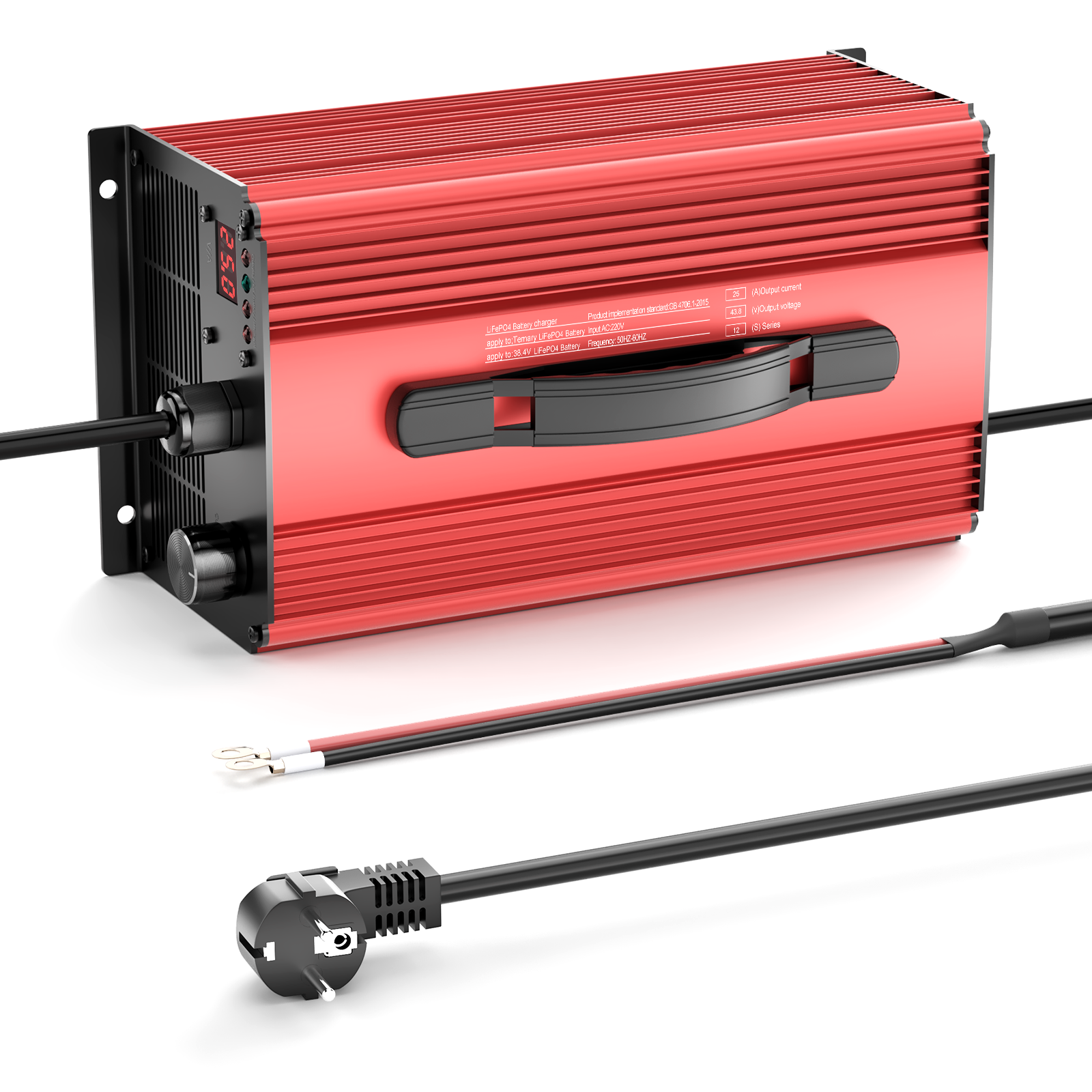 Noeifevo 73V 25A LiFePO4-batterioplader til 64V (60V) 20S LiFePO4-litiumbatteri, til RVS-båd-golfvogn-hjemmeenergilagringssystemer