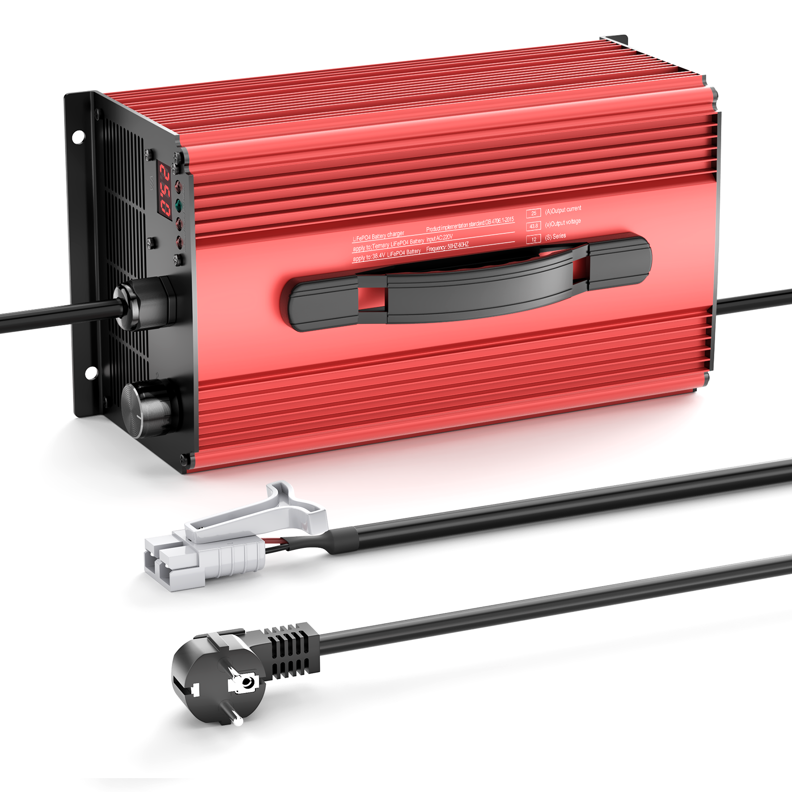 Noeifevo 73V 25A LiFePO4-batterioplader til 64V (60V) 20S LiFePO4-litiumbatteri, til RVS-båd-golfvogn-hjemmeenergilagringssystemer