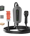 NOEIFEVO F095-3 Type 2 to CEE16A EV Charging Cable for Electric Vehicles, 11kW Wallbox, Adjustable Current from 6A to 16A, 3m/5m/10m