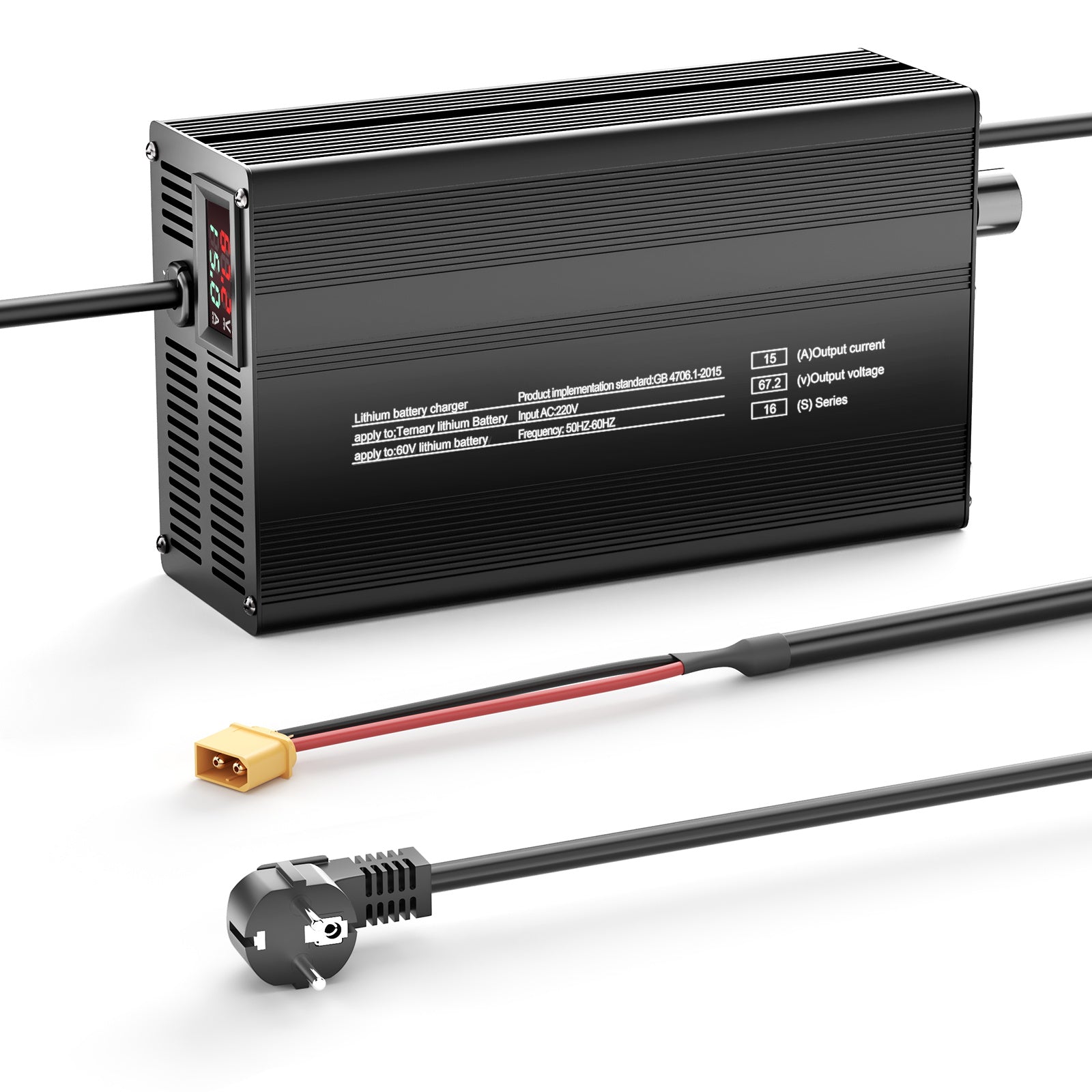 NOEIFEVO 16S Smart Charger for 60V Lithium - 67.2V 15A Adjustable with Fast/Slow Modes (MLC1300)
