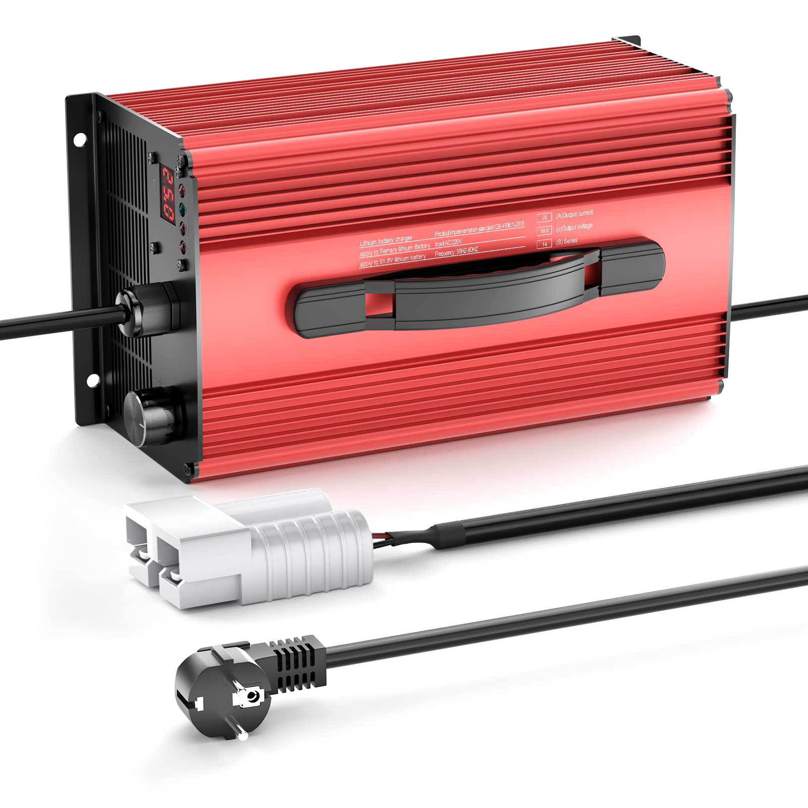 NOEIFEVO 58.8V 25A Litiumakkulaturi 51.8V (48V) 14S Litium-Li-Ion-LiPo Akulle, LCD-näyttö, Säädettävä Virta, Laturi Sähköpyörälle, Skootterille, Sähkömoottoripyörälle