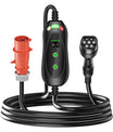 NOEIFEVO Typ2 Mobile EV Wallbox, 11KW 3-phase CEE16A Adjustable Charging Power EV Charger, 5m/10m/15m EV Ladekabel for Model Y/3, ID.3/4/5, MG4, EX30, e-up, e-tron, Zoe and other EVs