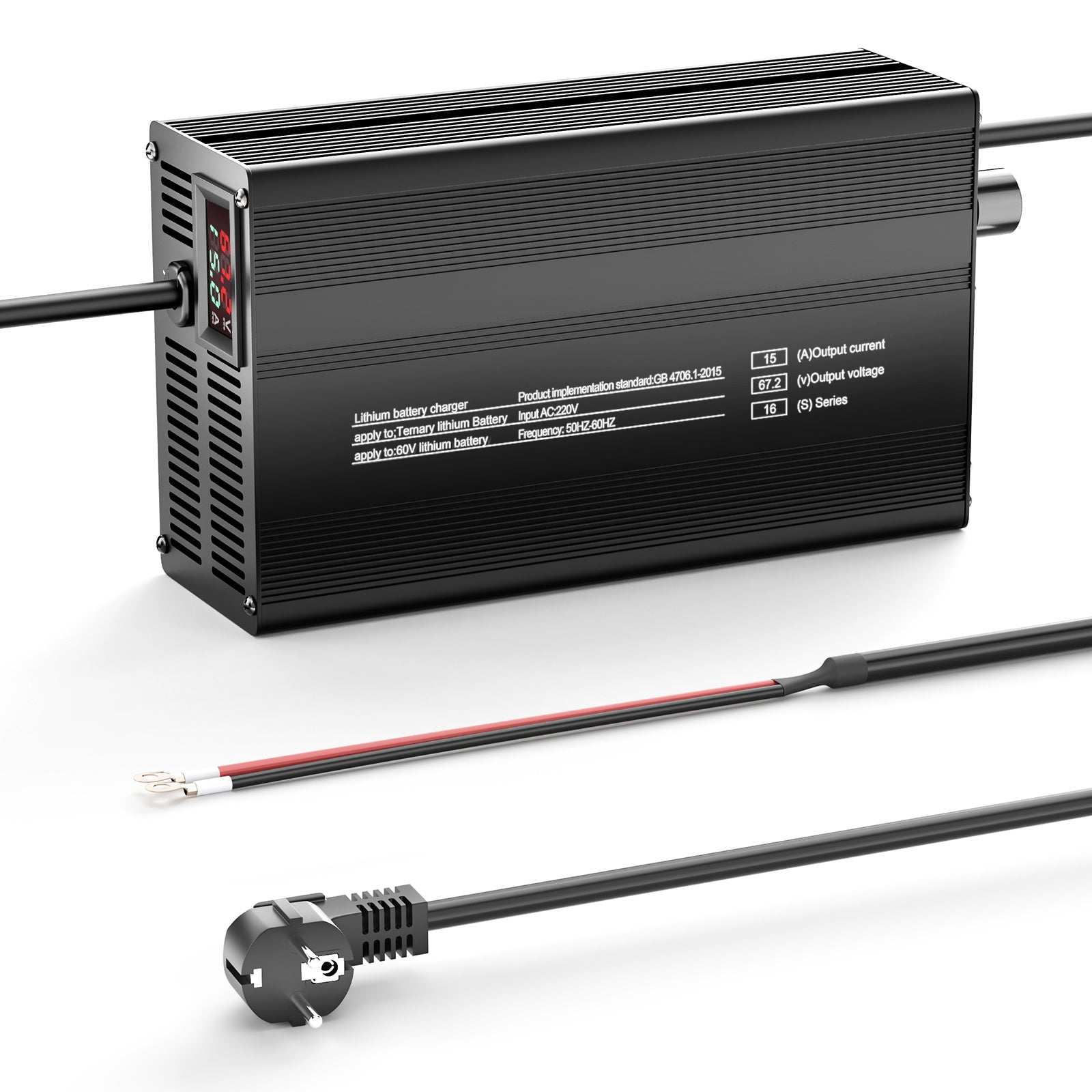 NOEIFEVO 16S Smart Charger for 60V Lithium - 67.2V 15A Adjustable with Fast/Slow Modes (MLC1300)