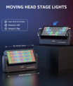 Schwingende quadratische Stroboskop-Bühnenscheinwerfer mit 36 warmweißen LEDs und 648 RGB-Lichtvorhängen (5050) für Partys