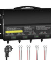 NOEIFEVO 12V 40A 4-Bank (10A/Bank) Universal-Batterieladegerät, 12V wasserdichtes LiFePO4-Lithium-Blei-Säure-Ladegerät für Wohnmobil, Boot, Motorrad, Rasenmäher, Trolling-Motor und Blei-Säure-Batterie