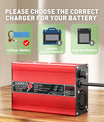 NOEIFEVO 36V 6A blysyre-batterilader, OLED-skjerm, aluminiumsdeksel, intelligent hurtiglader, GX16/XT60/XT90/M8/Anderson 50A