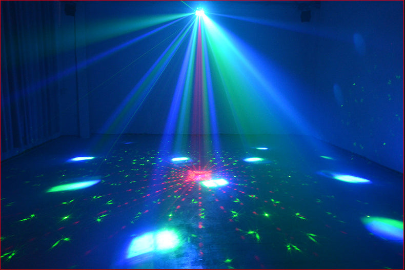 3-in-1 DMX RGBW Party-Licht, LED Laser Stroboskop Disco DJ Beam Spot Bühnenbeleuchtung, Tanzclub Hochzeit Schmetterlingslicht