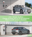 NOEIFEVO F097 11KW EV Mobile Wallbox mit APP, 3-phasig 6-16A mit Einstellbarer Ladeleistung, Wlan-Fernbedienung Ladekabel CEE 16A auf Typ 2  EV Ladegerät