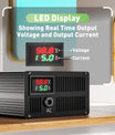 NOEIFEVO 48V 14S Lithium Battery Charger - 58.8V Output, 1-15A Adjustable Current, Fast/Slow Charge Modes (MLC1300)