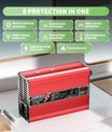 NOEIFEVO 36V 6A blysyre-batterilader, OLED-skjerm, aluminiumsdeksel, intelligent hurtiglader, GX16/XT60/XT90/M8/Anderson 50A