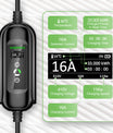 Noeifevo Type 2 Mobile EV Wallbox, 11KW 3-phase CEE16A Adjustable Charging Power EV Charger, 5m/10m/15m EV Charging Cable for Model Y/3, ID.3/4/5, MG4, EX30, e-up, e-tron, Zoe, and other EVs.
