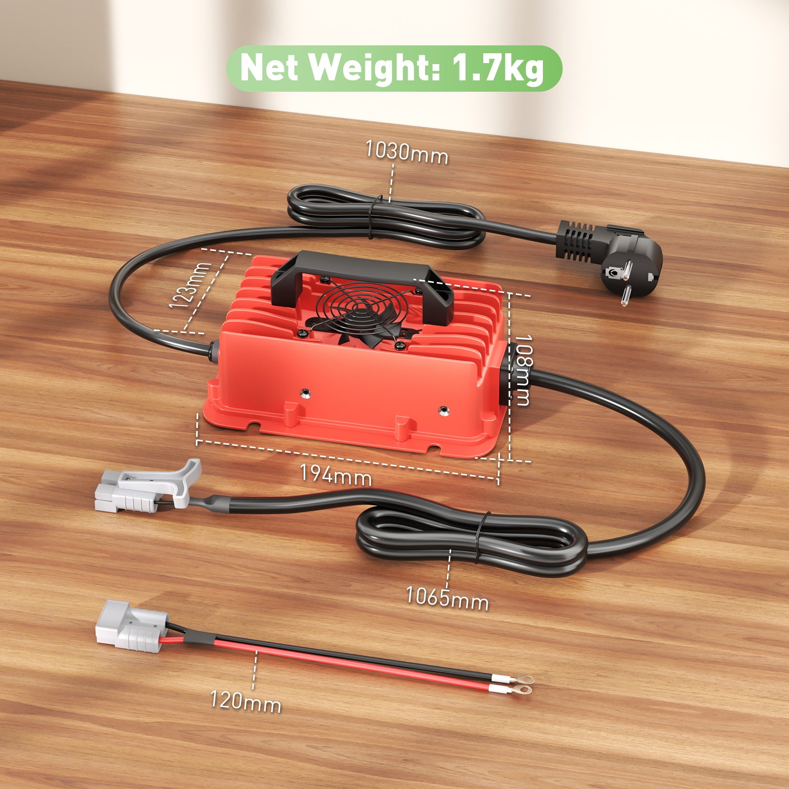 NOEIFEVO 29,2V 20A vattentät LiFePO4 batteriladdare för 25,6V(24V) 8S litiumbatteri,0V BMS-aktivering, med fullt skydd