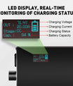 NOEIFEVO 71.4V 2-20A Lithium-Batterieladegerät für 60V 62.9V 17S Lithium-Li-Ionen-Lipo-Batterie, LCD-Anzeige, Strom einstellbar, Ladegerät für E-Bike, Roller, Elektromotorrad