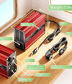 NOEIFEVO 36V 6A blysyre-batterilader, OLED-skjerm, aluminiumsdeksel, intelligent hurtiglader, GX16/XT60/XT90/M8/Anderson 50A