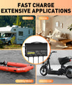 NOEIFEVO 12V 40A 4-Bank (10A/Bank) Universal-Batterieladegerät, 12V wasserdichtes LiFePO4-Lithium-Blei-Säure-Ladegerät für Wohnmobil, Boot, Motorrad, Rasenmäher, Trolling-Motor und Blei-Säure-Batterie