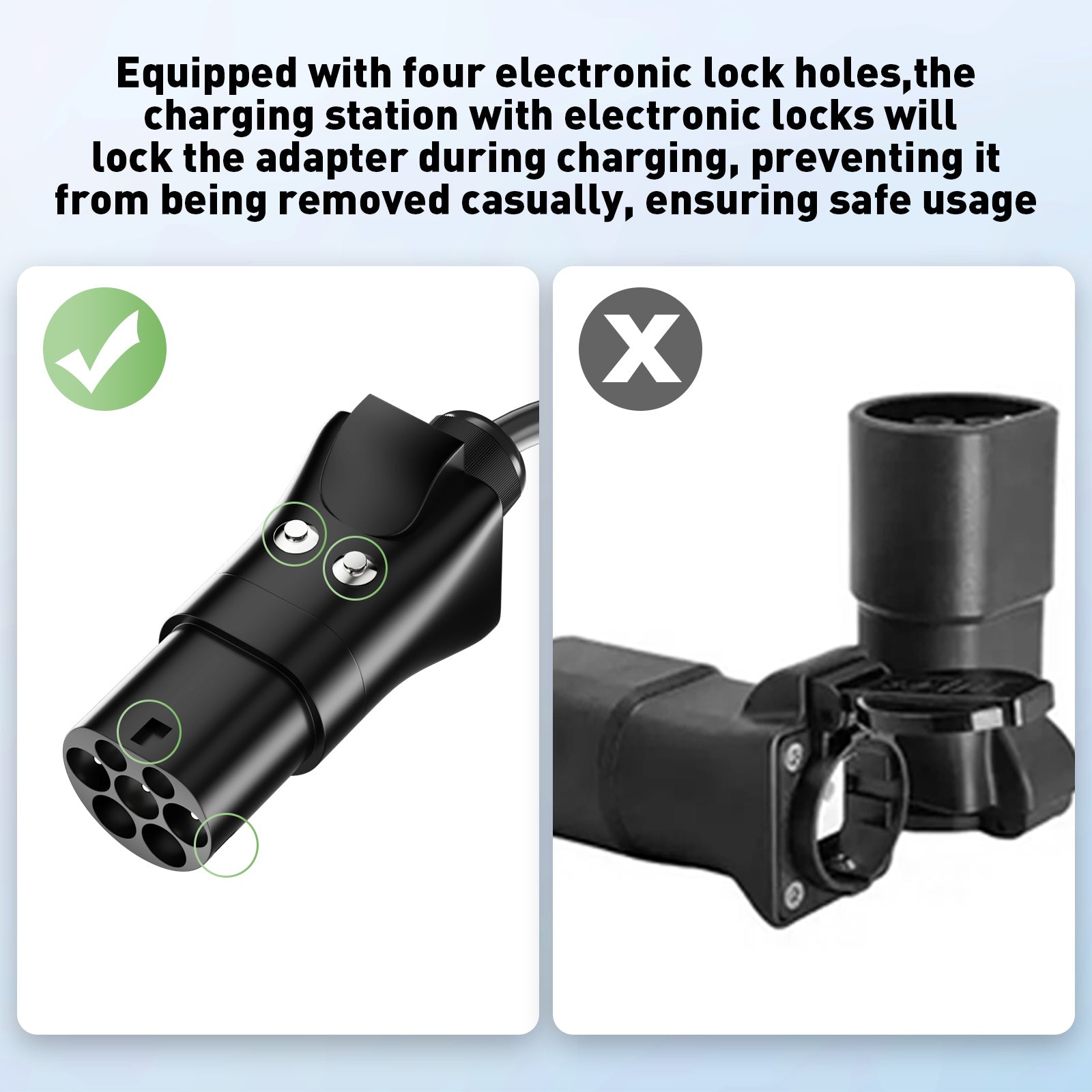 NOEIFEVO Typ 2-Stecker auf CEE 16A 3-Phasen-Steckdose, Adapter für 11-kW-EV-Ladegerät/3-Phasen-Elektrogeräte zur Stromentnahme aus der Ladestation/EV-Ladegerät, CP- und PP-Kommunikationsprotokoll