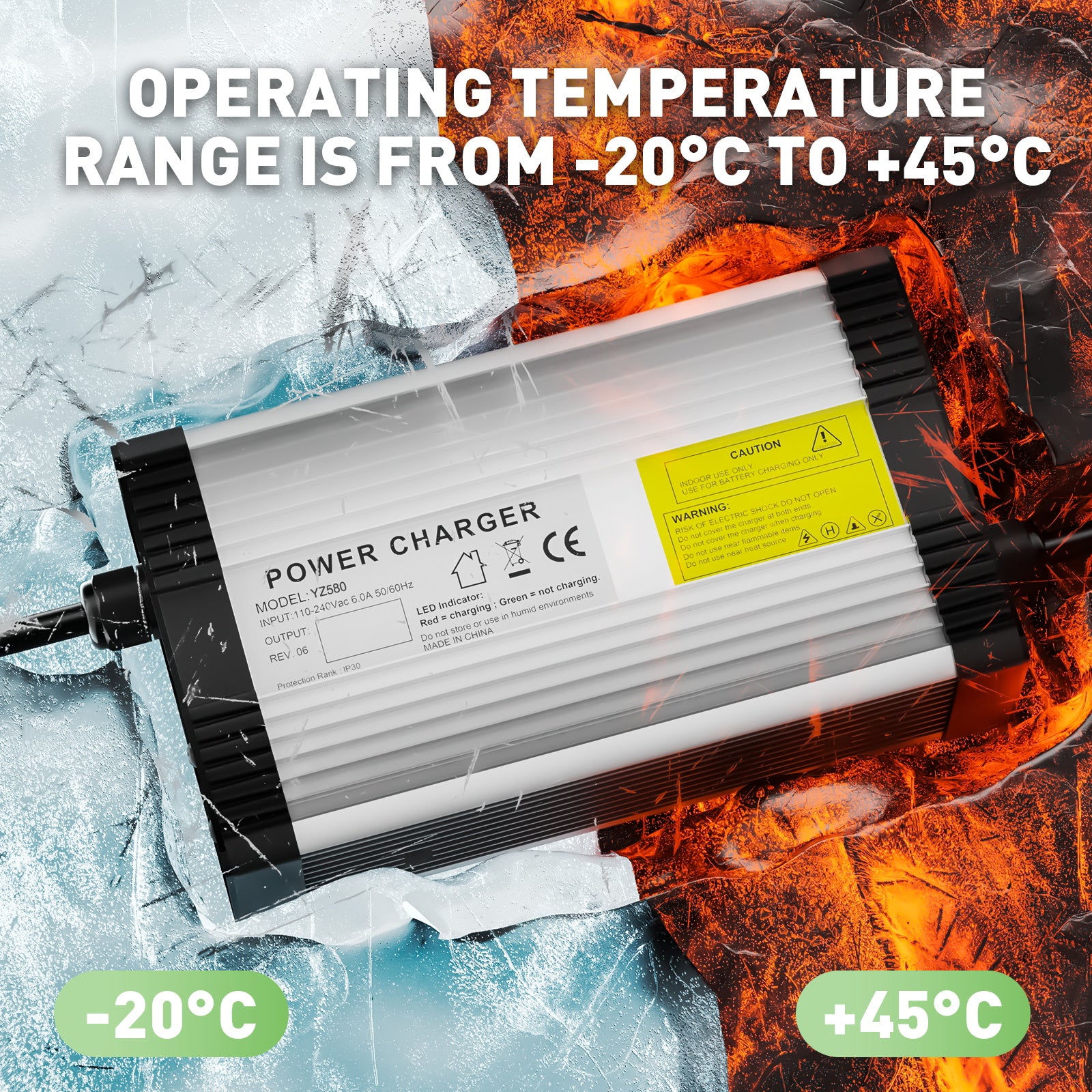 NOEIFEVO 87.6V 4.5A LiFePO4-Batterieladegerät für 72V 76.8V 24S LiFePO4-Batterie, mit Kühlventilator, automatische Abschaltung.