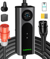 NOEIFEVO Typ2 Mobile EV Wallbox, 11KW 3-phase CEE16A Adjustable Charging Power EV Charger, 5m/10m/15m EV Ladekabel for Model Y/3, ID.3/4/5, MG4, EX30, e-up, e-tron, Zoe and other EVs