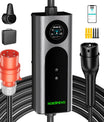NOEIFEVO Typ2 Mobile EV Wallbox, 11KW 3-phase CEE16A Adjustable Charging Power EV Charger, 5m/10m/15m EV Ladekabel for Model Y/3, ID.3/4/5, MG4, EX30, e-up, e-tron, Zoe and other EVs