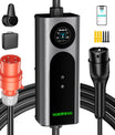 NOEIFEVO Typ2 Mobile EV Wallbox, 11KW 3-phase CEE16A Adjustable Charging Power EV Charger, 5m/10m/15m EV Ladekabel for Model Y/3, ID.3/4/5, MG4, EX30, e-up, e-tron, Zoe and other EVs