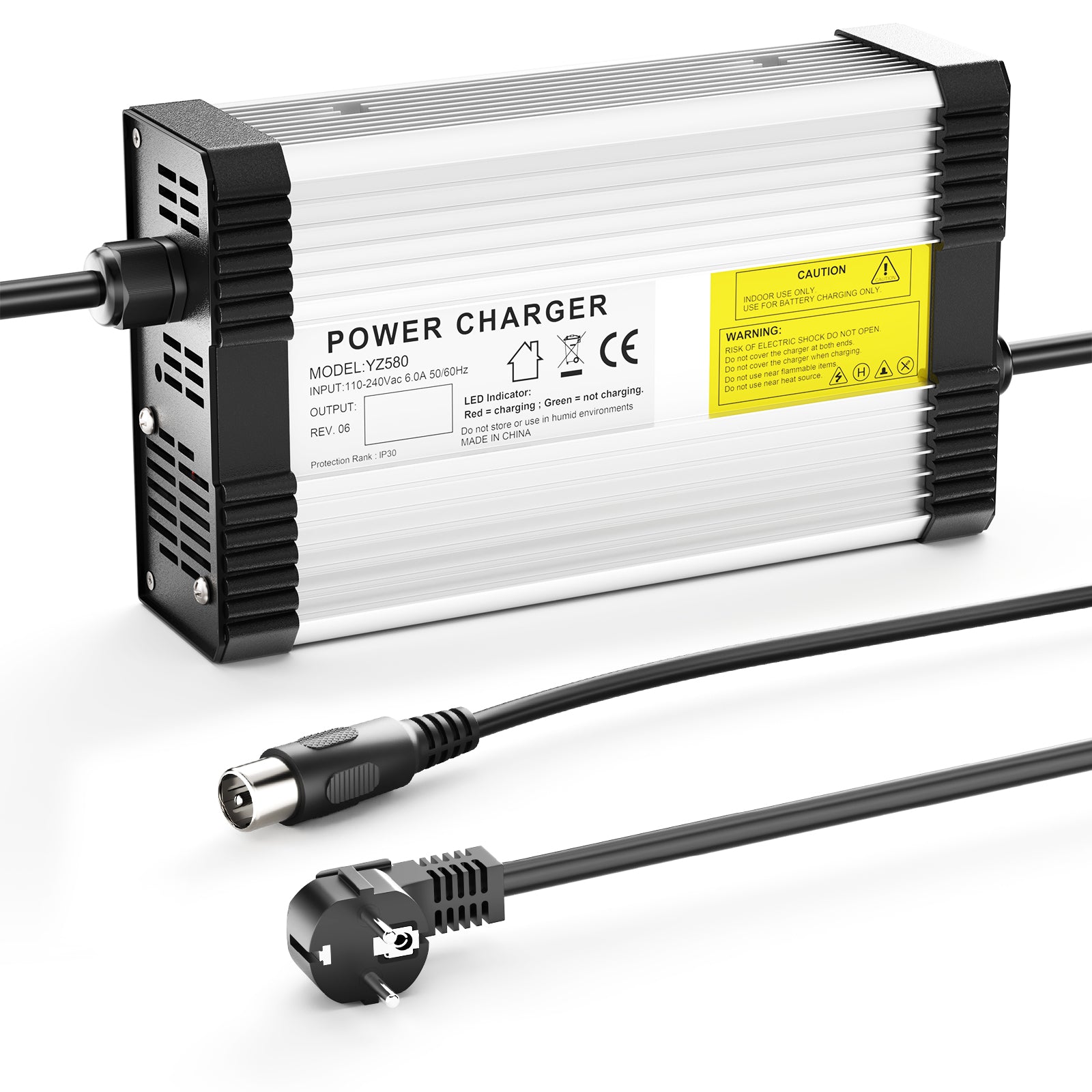 NOEIFEVO 87.6V 4.5A LiFePO4-Batterieladegerät für 72V 76.8V 24S LiFePO4-Batterie, mit Kühlventilator, automatische Abschaltung.