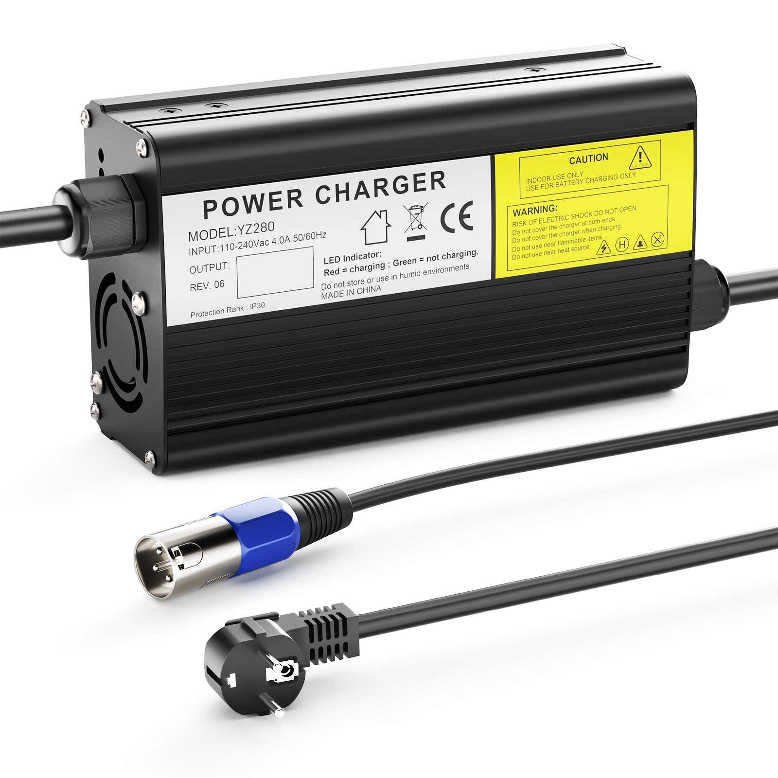 NOEIFEVO 87.6V 2.5A LiFePO4 nabíječka baterií pro 72V 76.8V 24S LiFePO4 baterie, nabíječka elektrických zařízení pro motocykly e-bike scooter.