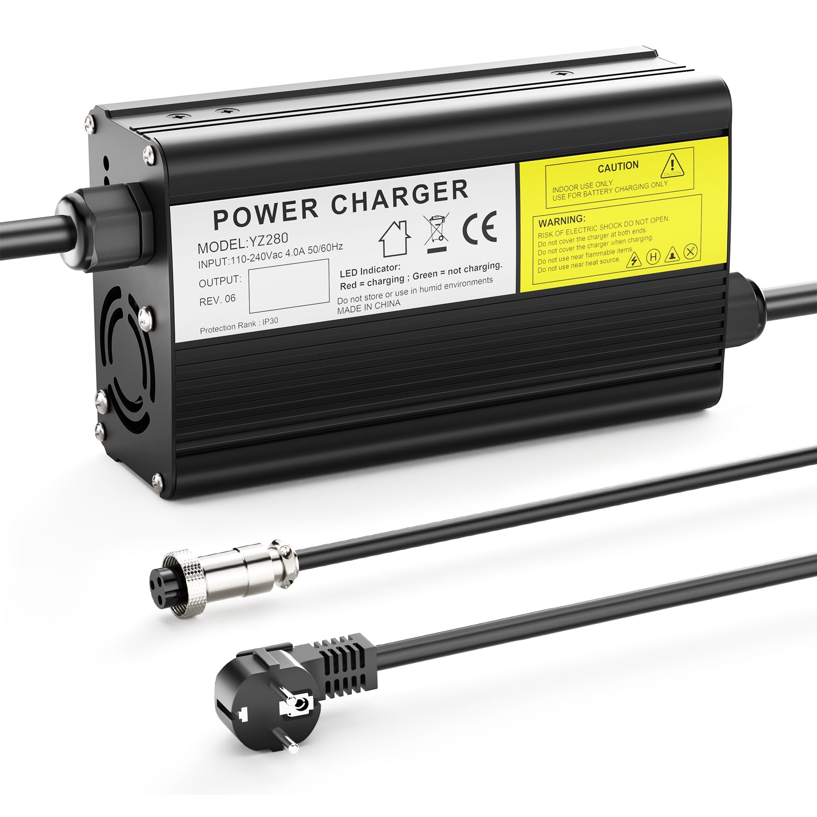 NOEIFEVO 87.6V 2.5A LiFePO4 nabíječka baterií pro 72V 76.8V 24S LiFePO4 baterie, nabíječka elektrických zařízení pro motocykly e-bike scooter.