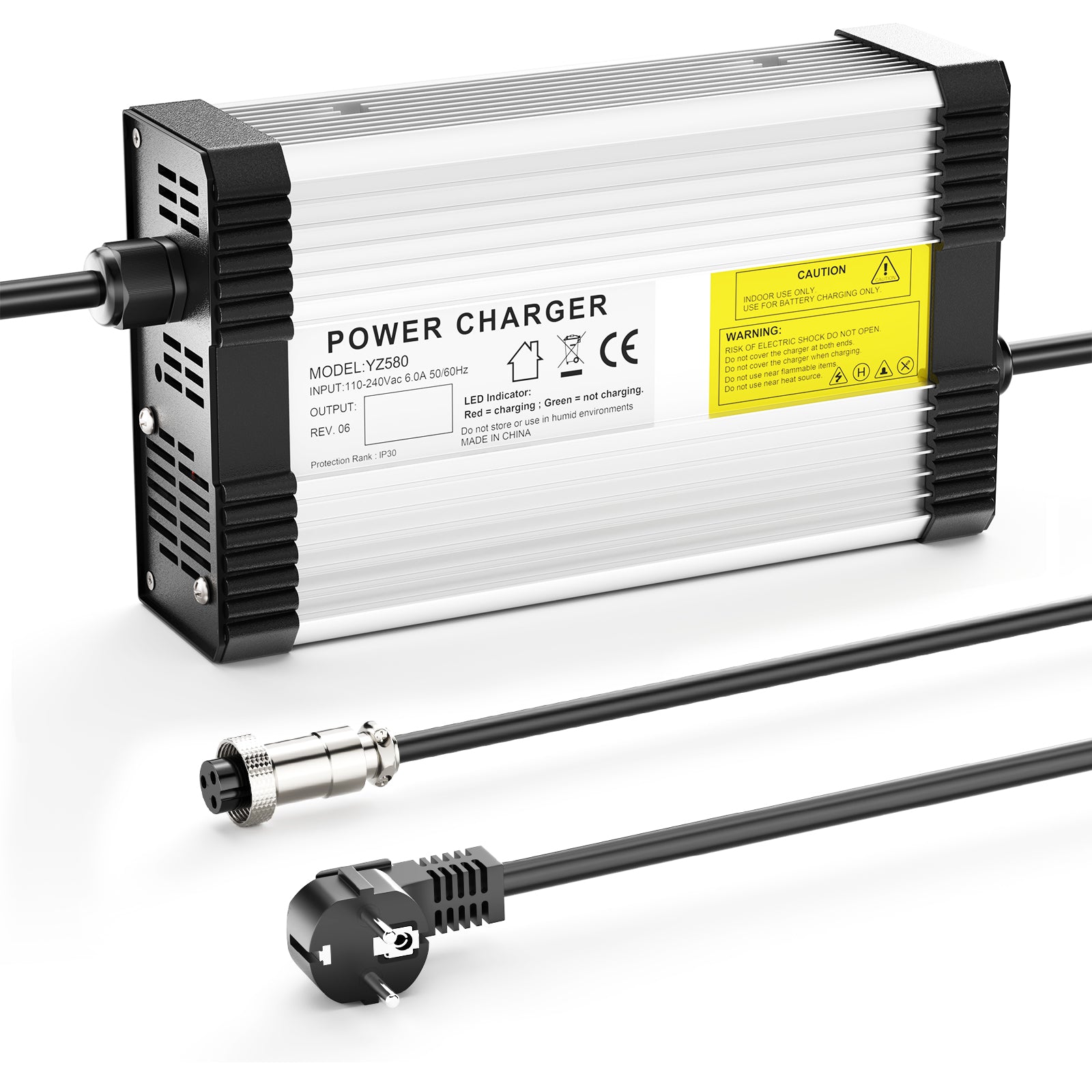 NOEIFEVO 87.6V 4.5A LiFePO4-Batterieladegerät für 72V 76.8V 24S LiFePO4-Batterie, mit Kühlventilator, automatische Abschaltung.