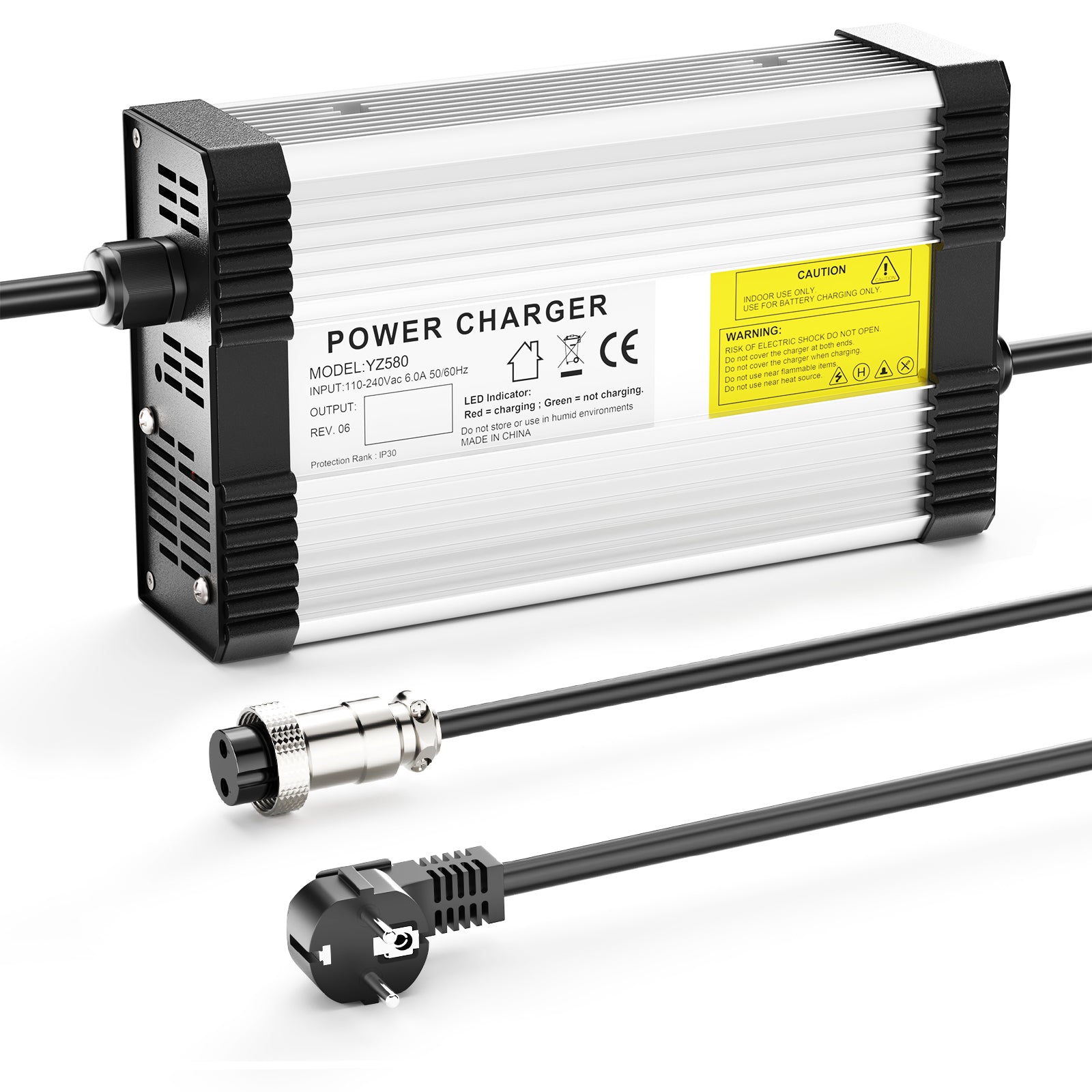 NOEIFEVO 87.6V 4.5A LiFePO4-Batterieladegerät für 72V 76.8V 24S LiFePO4-Batterie, mit Kühlventilator, automatische Abschaltung.