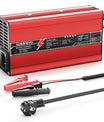 NOEIFEVO 73V 6A LiFePO4-batterilader for 64V 20S LiFePO4-batterier, automatisk avstenging, OLED-skjerm, aluminiumhus, med vifte