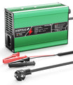 NOEIFEVO 12,6V 5A 6A 7A 8A 10A  Cargador de Litio para baterías Li-Ion Lipo 3S 11,1V, ventilador de enfriamiento, apagado automático (VERDE)