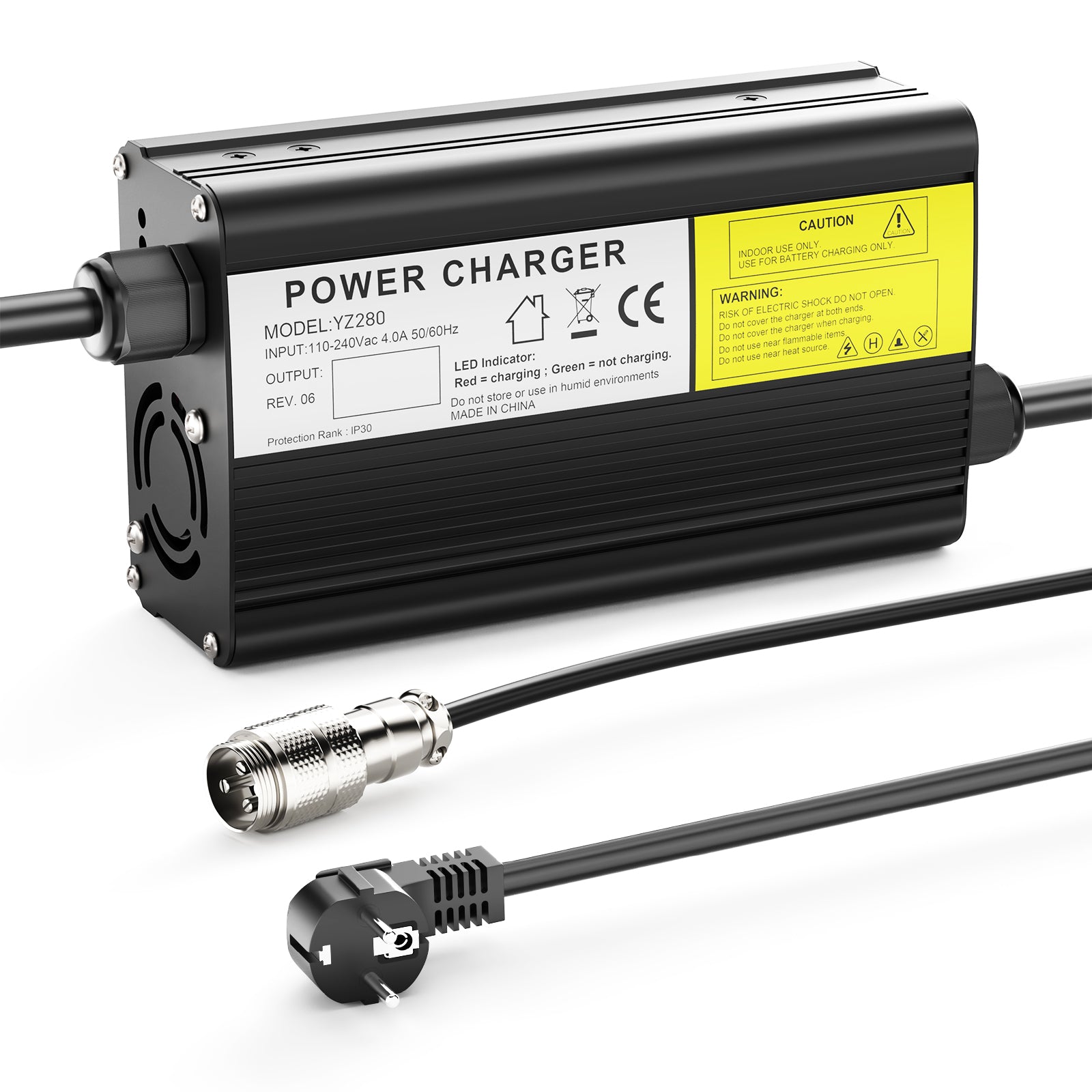 NOEIFEVO 87.6V 2.5A LiFePO4 nabíječka baterií pro 72V 76.8V 24S LiFePO4 baterie, nabíječka elektrických zařízení pro motocykly e-bike scooter.