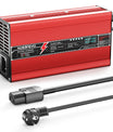 NOEIFEVO 73V 6A LiFePO4-batterilader for 64V 20S LiFePO4-batterier, automatisk avstenging, OLED-skjerm, aluminiumhus, med vifte