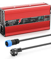 NOEIFEVO 73V 6A LiFePO4-batterilader for 64V 20S LiFePO4-batterier, automatisk avstenging, OLED-skjerm, aluminiumhus, med vifte