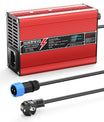 NOEIFEVO 36V 6A blysyre-batterilader, OLED-skjerm, aluminiumsdeksel, intelligent hurtiglader, GX16/XT60/XT90/M8/Anderson 50A