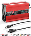 NOEIFEVO 41.4V-44.1V 2A 3A 3.5A 4A Carregador de Bateria de Chumbo-Ácido para Bateria de 36V Chumbo-Ácido, Ventilador de Resfriamento, Desligamento Automático (VERMELHO)