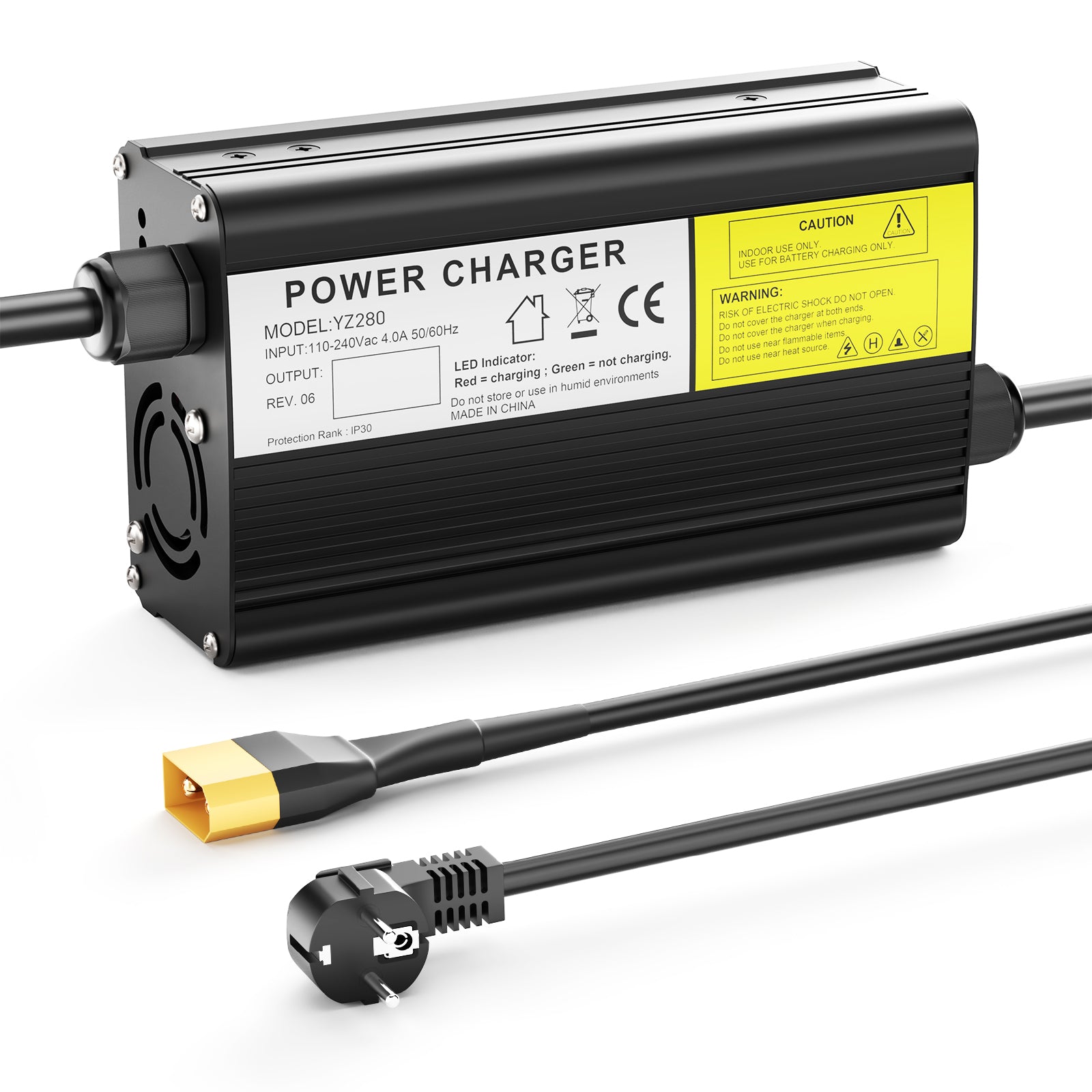 NOEIFEVO 87.6V 2.5A LiFePO4 nabíječka baterií pro 72V 76.8V 24S LiFePO4 baterie, nabíječka elektrických zařízení pro motocykly e-bike scooter.