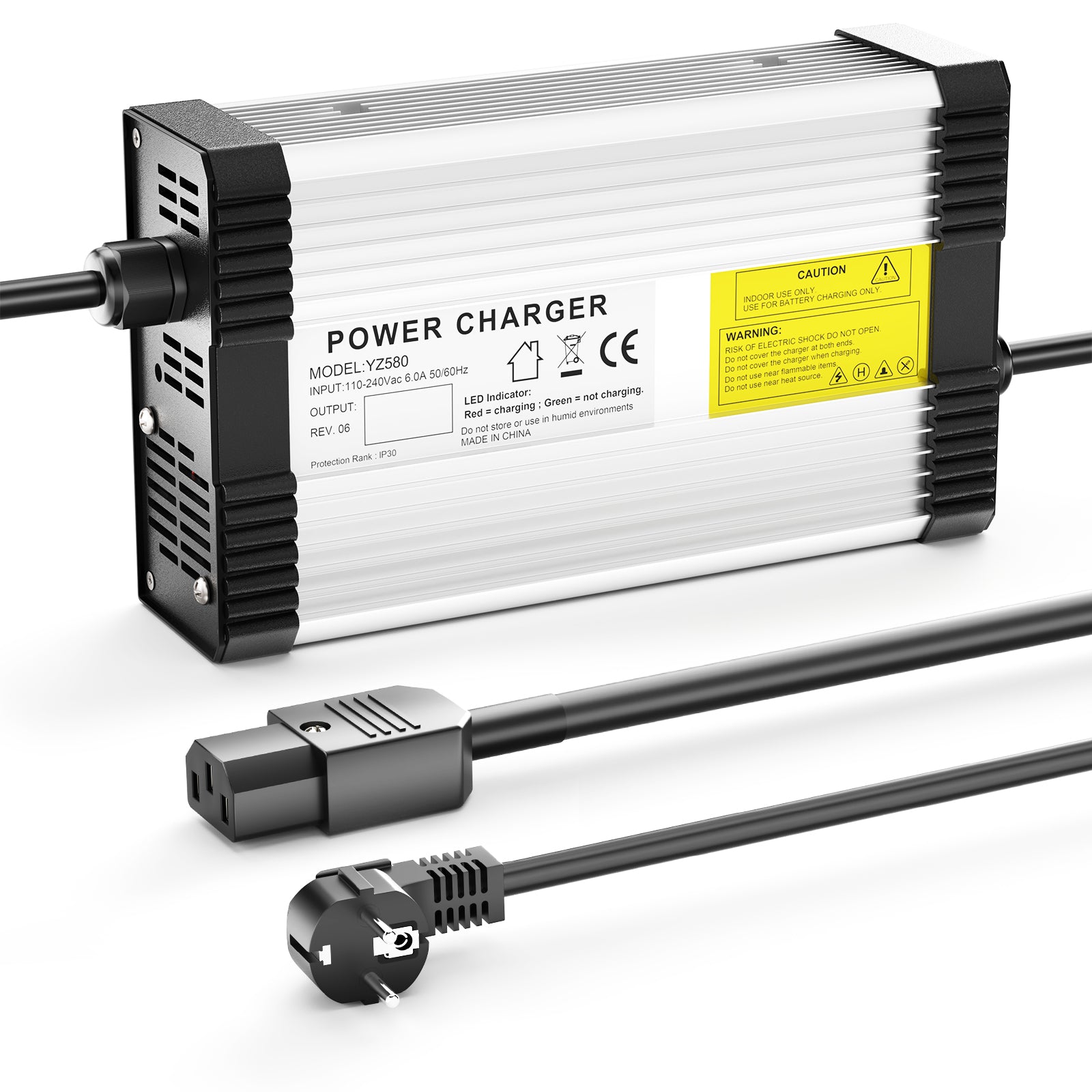 NOEIFEVO 87.6V 4.5A LiFePO4-Batterieladegerät für 72V 76.8V 24S LiFePO4-Batterie, mit Kühlventilator, automatische Abschaltung.
