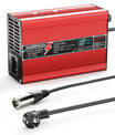 NOEIFEVO 36V 6A blysyre-batterilader, OLED-skjerm, aluminiumsdeksel, intelligent hurtiglader, GX16/XT60/XT90/M8/Anderson 50A