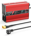 NOEIFEVO 36V 6A blysyre-batterilader, OLED-skjerm, aluminiumsdeksel, intelligent hurtiglader, GX16/XT60/XT90/M8/Anderson 50A