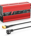 NOEIFEVO 73V 6A LiFePO4-batterilader for 64V 20S LiFePO4-batterier, automatisk avstenging, OLED-skjerm, aluminiumhus, med vifte