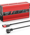 NOEIFEVO 73V 6A LiFePO4-batterilader for 64V 20S LiFePO4-batterier, automatisk avstenging, OLED-skjerm, aluminiumhus, med vifte