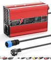 NOEIFEVO 41.4V-44.1V 2A 3A 3.5A 4A Carregador de Bateria de Chumbo-Ácido para Bateria de 36V Chumbo-Ácido, Ventilador de Resfriamento, Desligamento Automático (VERMELHO)