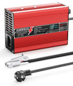NOEIFEVO 36V 6A blysyre-batterilader, OLED-skjerm, aluminiumsdeksel, intelligent hurtiglader, GX16/XT60/XT90/M8/Anderson 50A