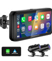 NOEIFEVO MT9B motocyklový Carplay displej s funkcí detekce mrtvého úhlu, bezdrátové CarPlay a Android Auto, přenosný vodotěsný 6,3palcový dotykový displej, vylepšený duální Bluetooth, navigace