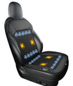 NOEIFEVO Funda de Asiento Refrigerante para Auto, Almohadilla Refrigerante de Verano con 20 Ventiladores, Masaje, Ventilación, Funda de Asiento con Ventiladores, 12V/24V Funda de Asiento Frontal para Auto (Negra, 1 Unidad)