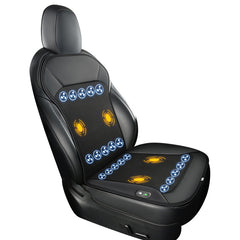 NOEIFEVO Funda de Asiento Refrigerante para Auto, Almohadilla Refrigerante de Verano con 20 Ventiladores, Masaje, Ventilación, Funda de Asiento con Ventiladores, 12V/24V Funda de Asiento Frontal para Auto (Negra, 1 Unidad)