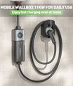 NOEIFEVO Q21W Wi-Fi Mobile Wallbox 11kW with APP Remote Control, 5m/10m Type 2 CEE16A 3-Phase Charging Cable for Electric Vehicles