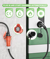 Type2 plugg til CEE16A-kontakt, adapter for 11KW EV-lader for å hente strøm fra ladestasjonen
​