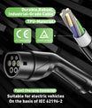NOEIFEVO F095 Type 2 to Schuko EV Charging Cable for Electric Vehicles, 3.5KW, Adjustable Current from 6A to 16A, 3m/5m/10m